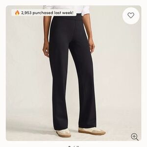 Classic Black Lands End Women's Starfish mid rise Pants NEW
